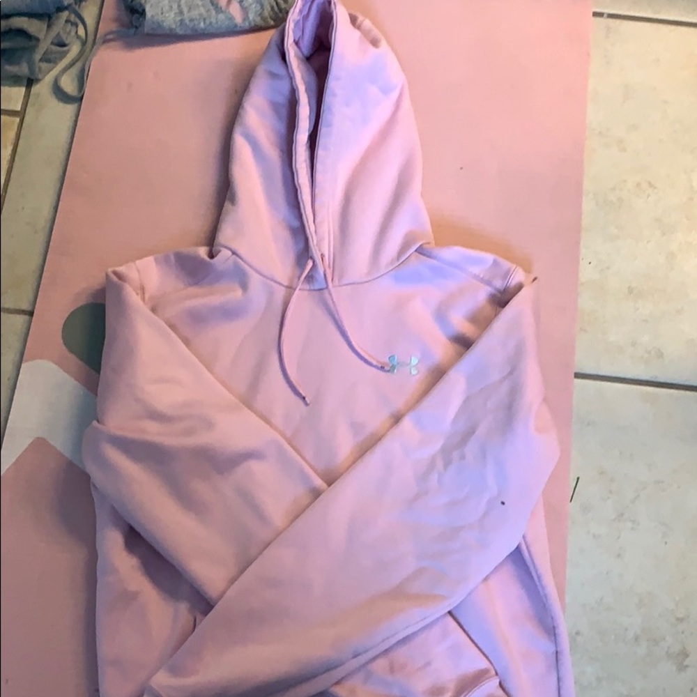 Pink under armour sweatshirt